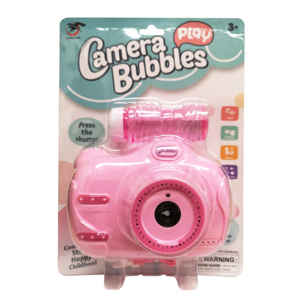 CAMERA FOR SOAP BUBBLES WITH LIGHTS & SOUNDS - PINK (#7737)