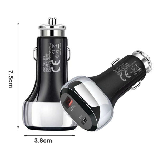 Car Phone Charger Anti-slip QC3.0+PD 38W Fast Charger