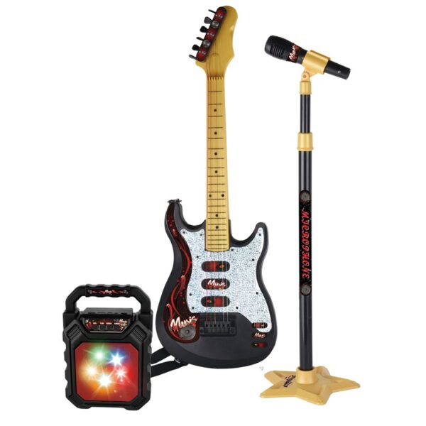 Kids Musical Instruments Toy Children Electric Guitar Set With Microphone