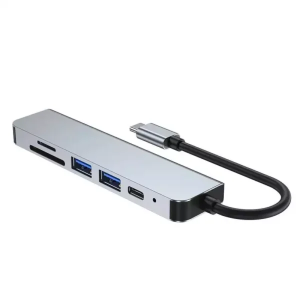 USB Adapter Hub V4-HUB 6in1 USB-C Grey