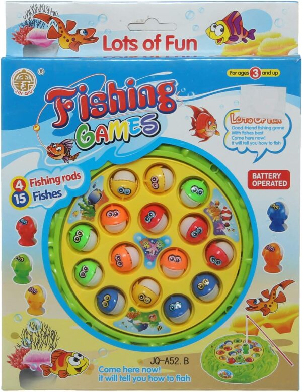 FIshing Game for kids 4 players with 15 fishes