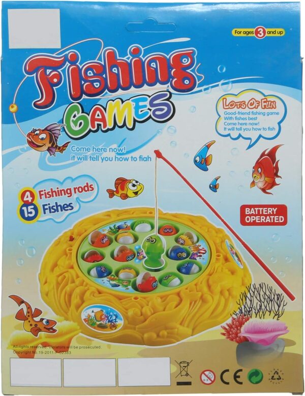 FIshing Game for kids 4 players with 15 fishes