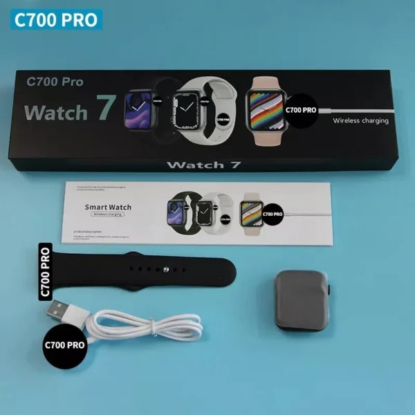 Generic Black C700 Pro Smart Watch, For Personal Use