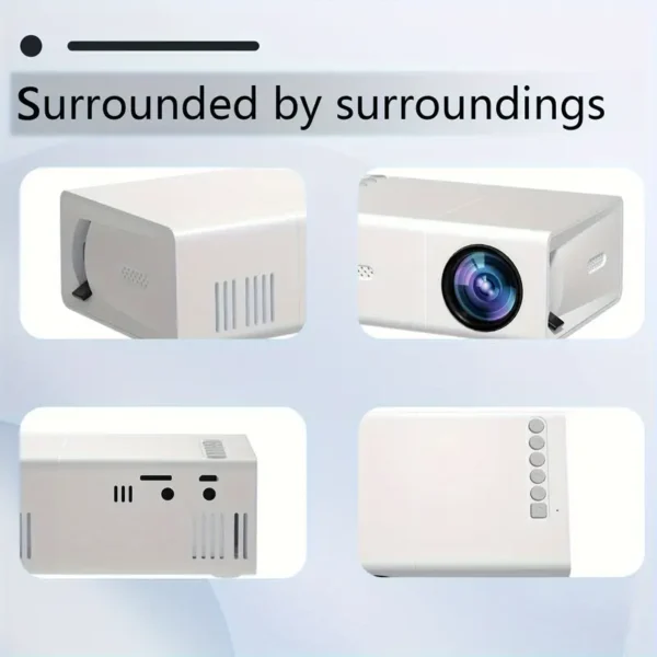 GTEQY YG300-EU Plug Mini Projector - Quick Focus, 1080P HD,