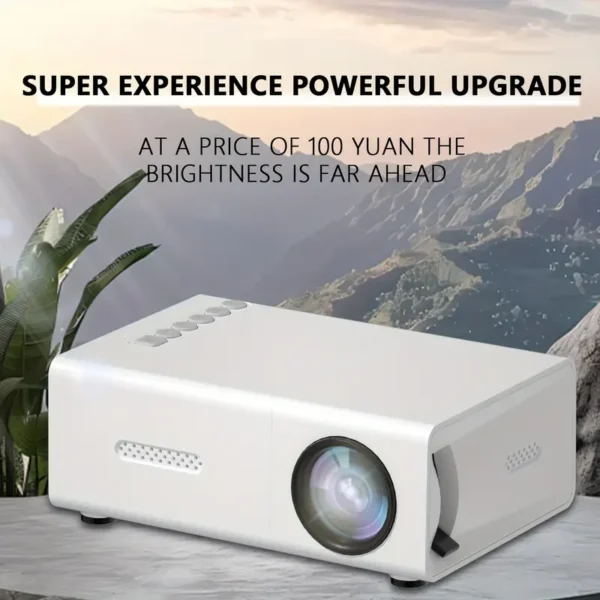 GTEQY YG300-EU Plug Mini Projector - Quick Focus, 1080P HD,