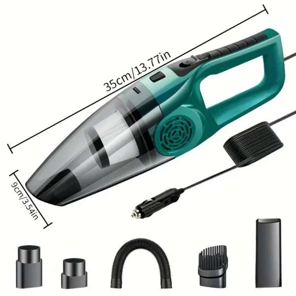 1pc Handheld Car Vacuum Cleaner, 12V Strong Suction Power