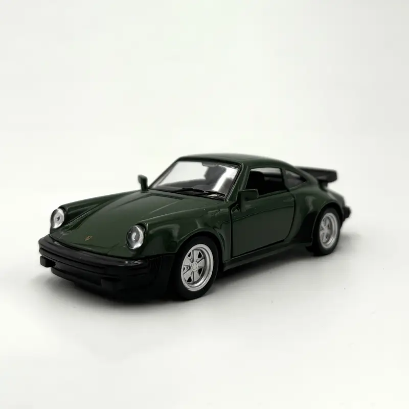 MAKEDA 1978 Green for PORSCHE 911 Turbo Pull-Back Toy Car with Opening Doors - Perfect for Youngsters' Gifts, Halloween & Christmas
