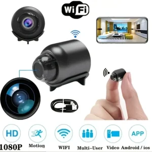 Smart Mini Security Camera, 1080P Wi-Fi Surveillance Camera with Motion Detection, Non-Waterproof, Self-Adhesive, Indoor Use, 2.4GHz, USB Charging, Application Control, Tamper Feature, Without Battery -2.4GHz Wi-Fi Monitor
