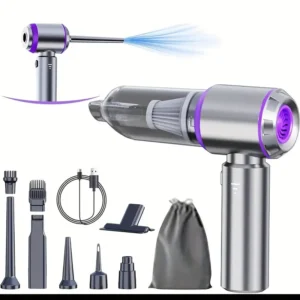 100W High Power Brushless Vacuum Cleaner, 15000Pa Handheld Car Vacuum Cleaner 4 In 1 Air Duster For Car, Home, Campingc