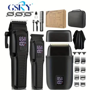 GSKY Adjustable Head/long Range/multi Accessories, Safe Shaving All Kinds Of Hair, High-speed Motor + LCD Display, Portable Storage 23pcs Set
