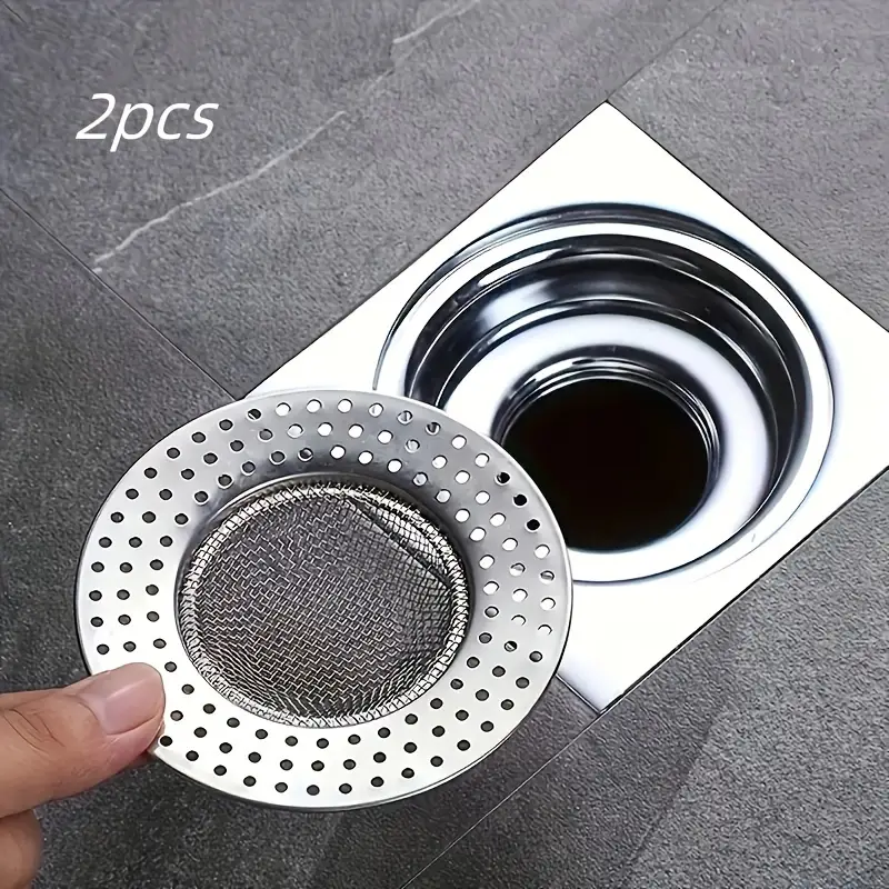 1pc Stainless Steel Drain Strainer Filter - Anti-Clogging Mesh Cover for Bathroom, Toilet, Sink - Hair and Debris Trap, Insect Prevention, for Kitchen and Bathroom Sinks